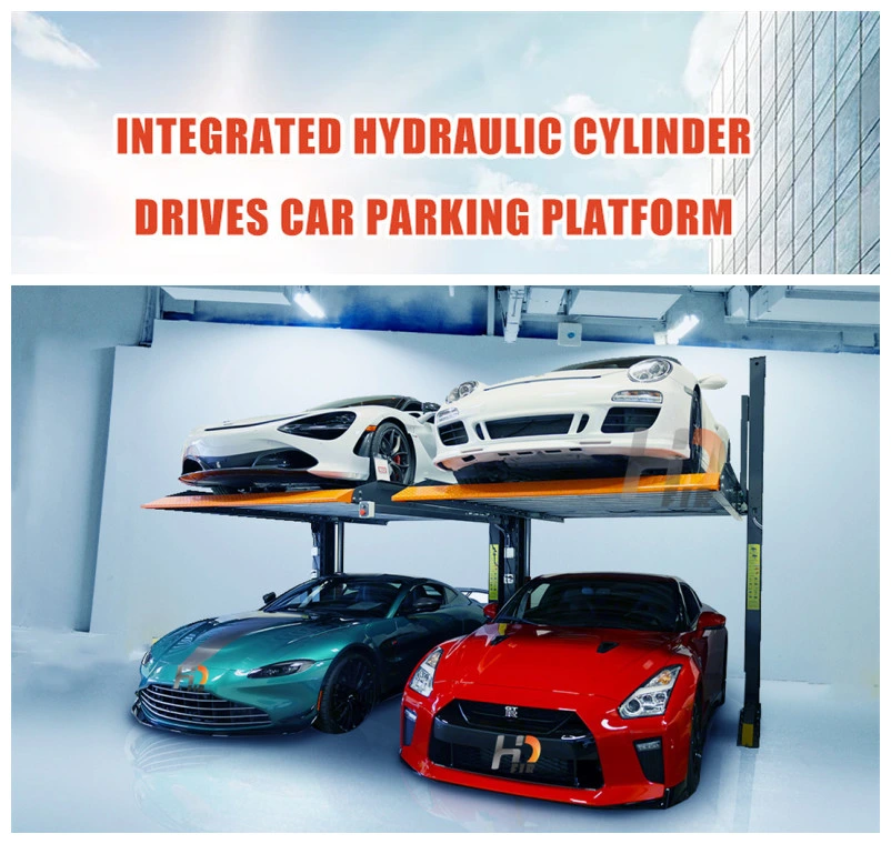 2 Post Three Layer Semi - Automated Simple Car Parking Lift Two Pillar Two Layer Simple Vertical Family Cars Parking