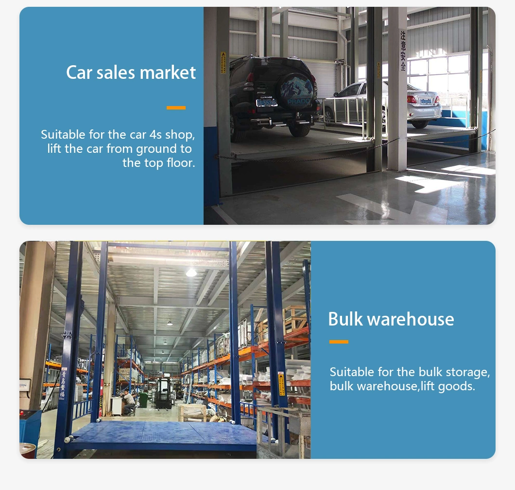 Aofu 4 Post Hydraulic Car Parking Lift Auto Lift Car Elevator Garage Equipment Car Lift in Workshop