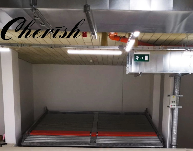 CE Approved 2 4 Post Low Ceiling Home Garage Car Storage Stacker Basement Inclined Tilting Pit Hydraulic Vehicle Park System Underground Elevator Parking Lift