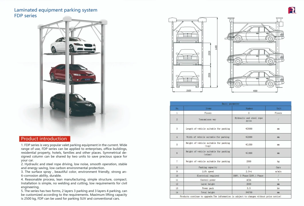 Professional Supply Good Maintenance Service Lifting Puzzle Car Parking System